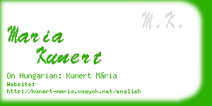maria kunert business card